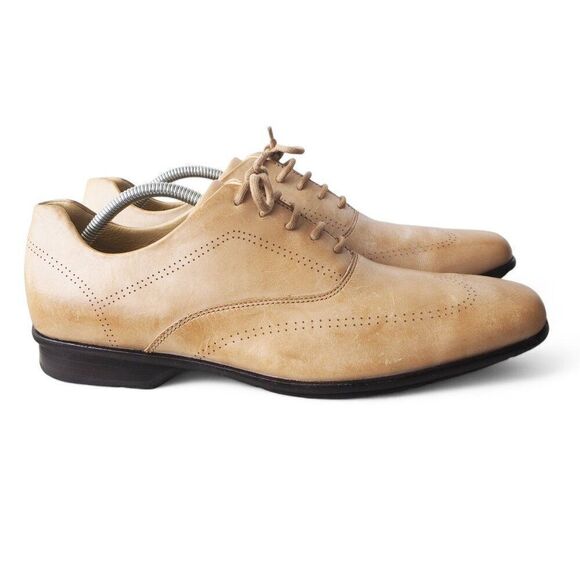 I-Travel by Rockport Upson Wingtip Derby Oxfords Sand Beige APM4258X Men's 11/45 - Picture 4 of 11